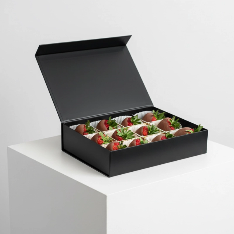 Enjoy Strawberries Milk Chocolate Box of 12